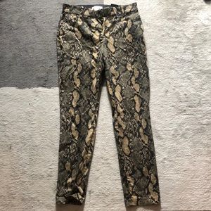H&M straight leg snake skin pant